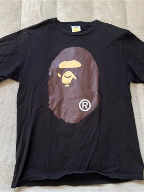 A Bathing Ape Men's Black Graphic T-Shirt Size M Big Ape Graphics
